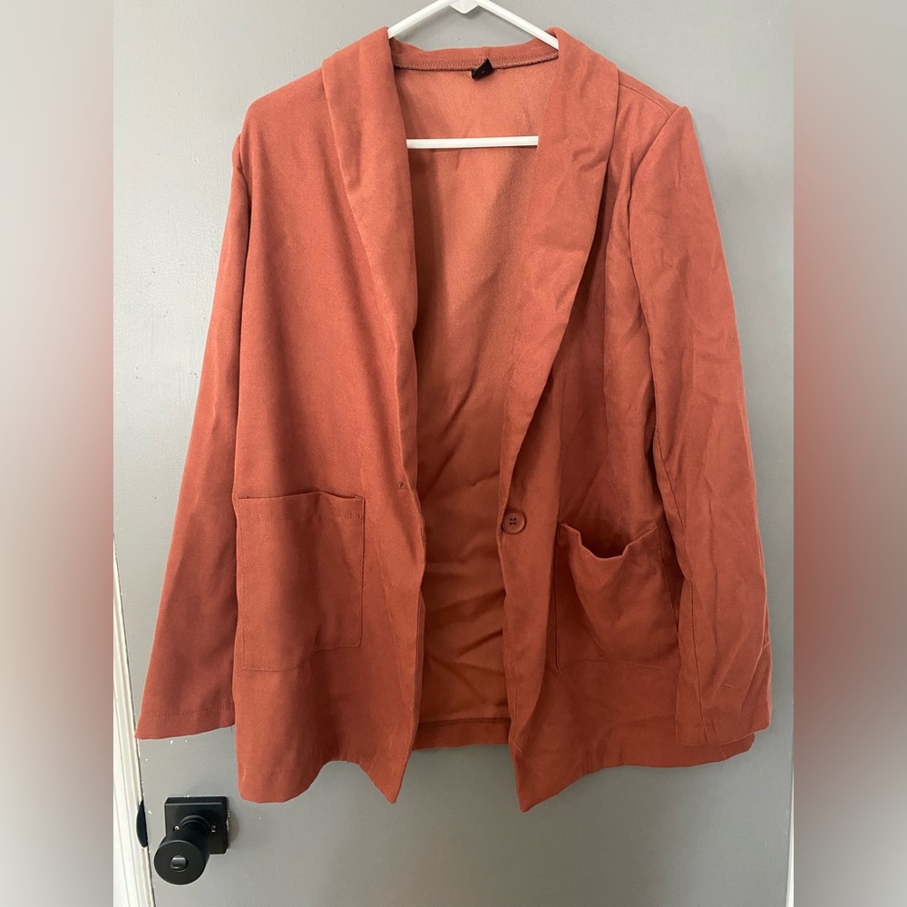 SHEIN rust brown blazer